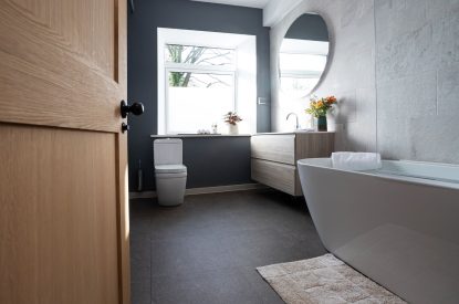 The bathroom at Riverside Mill, Cumbria