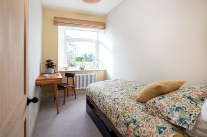 A single bedroom at Riverside Mill, Cumbria