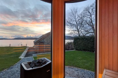 The sauna at Lake View Lodge, Lake District