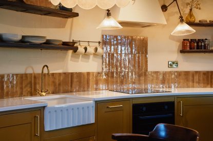 The dining kitchen at Bonny Cabin, Leicestershire
