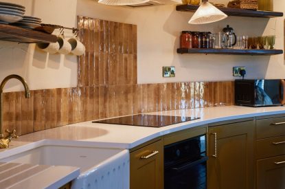The kitchen at Bonny Cabin, Leicestershire