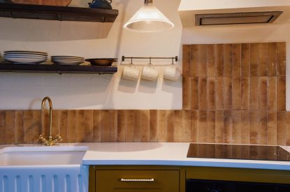 The kitchen at Bonny Cabin, Leicestershire
