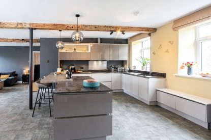 The kitchen at Upper Riverside Mill, Lake District