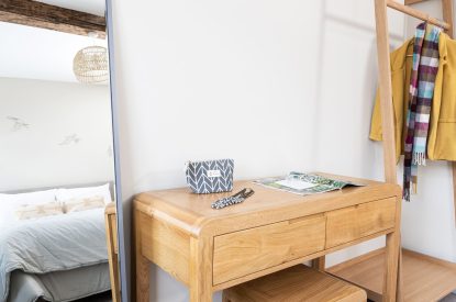 A king-size bedroom at Upper Riverside Mill, Lake District