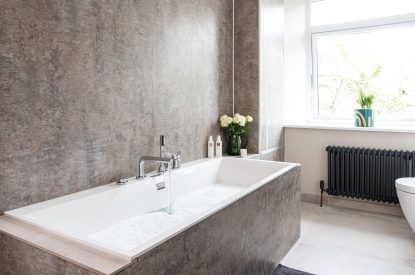 The bathroom at Upper Riverside Mill, Lake District