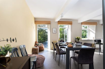 The dining space at Riverside Mill, Cumbria