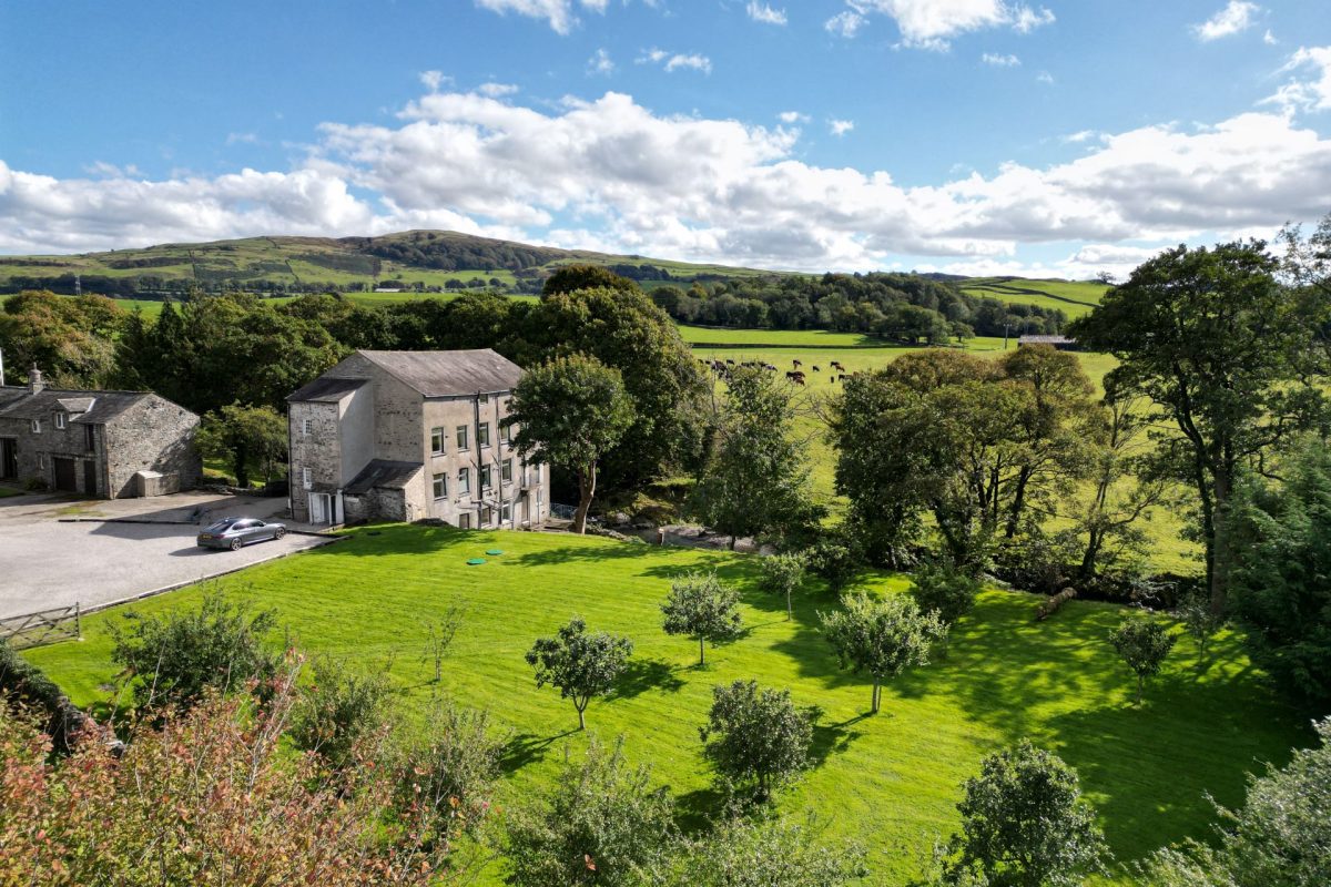 The grounds at Riverside Mill, Cumbria