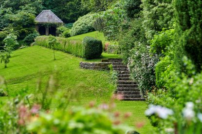 The gardens at Mawson Hall, Lake District
