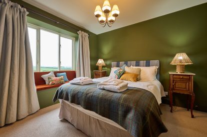 A double bedroom at Mawson Hall, Lake District