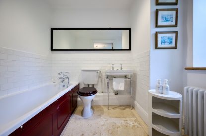 A bathroom at Mawson Hall, Lake District