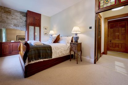 A double bedroom at Mawson Hall, Lake District