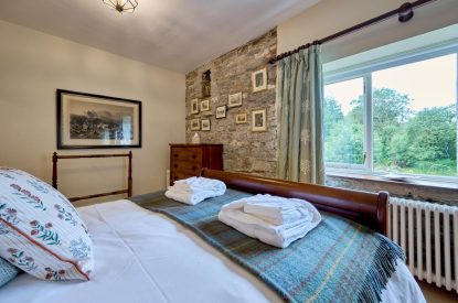 A double bedroom at Mawson Hall, Lake District
