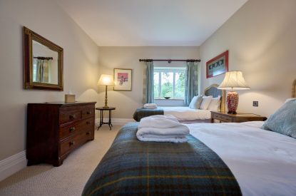 A double bedroom at Mawson Hall, Lake District