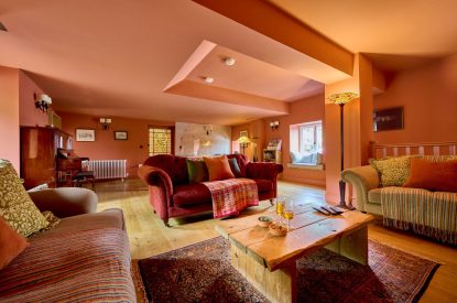 The sitting room at Mawson Hall, Lake District