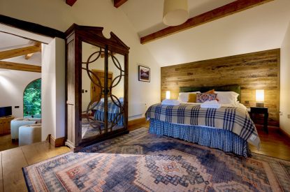 A double bedroom at Mawson Hall, Lake District