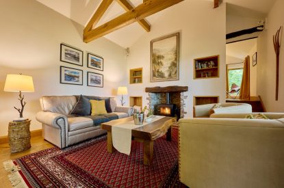 The living room at Mawson Hall, Lake District