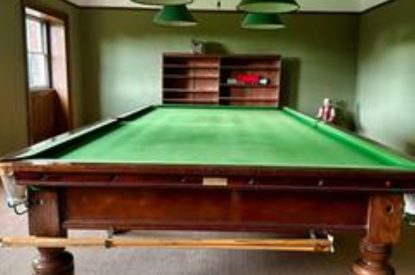 The billiards room at Topiary Hall, Lincolnshire