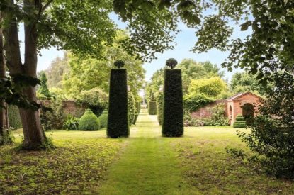 The extensive gardens at Topiary Hall, Lincolnshire