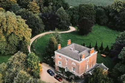 Aerial view of Topiary Hall, Lincolnshire
