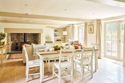 The dining space at Walnut Coach House, Devon