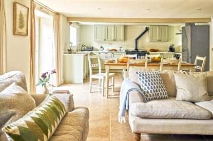 The sitting area at Walnut Coach House, Devon