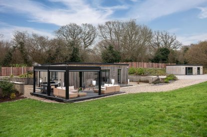 The garden at The Tractor Shed, Worcestershire