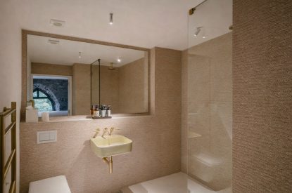 A shower room at Crieff Tower, Perthshire