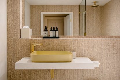 A shower room at Crieff Tower, Perthshire