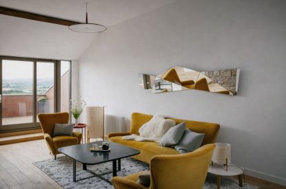 The living space at Crieff Tower, Perthshire