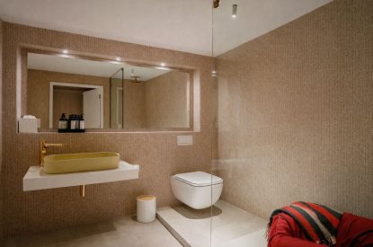 A shower room at Crieff Tower, Perthshire