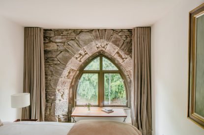 A double bedroom at Crieff Tower, Perthshire