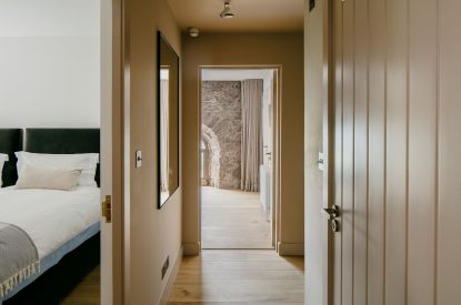 A twin bedroom at Crieff Tower, Perthshire