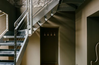 The staircase at Crieff Tower, Perthshire