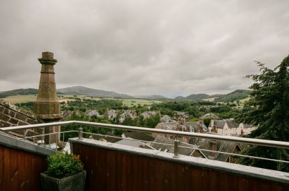 Countryside views at Crieff Tower, Perthshire