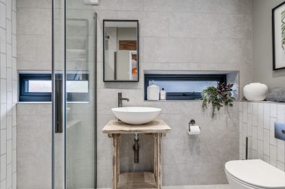 A shower room at Lapworth Barn, Warwickshire