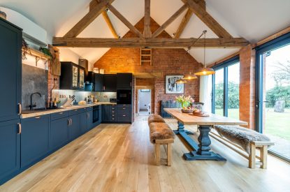 The dining kitchen at Lapworth Barn, Warwickshire