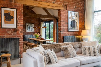 The living room at Lapworth Barn, Warwickshire