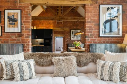 The living room at Lapworth Barn, Warwickshire
