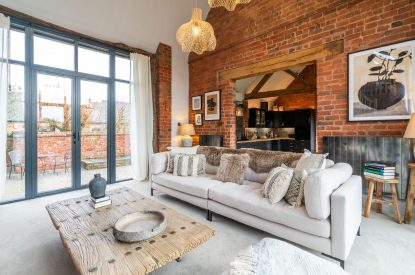 The living room at Lapworth Barn, Warwickshire