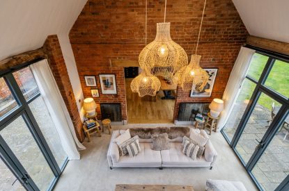 The living room at Lapworth Barn, Warwickshire