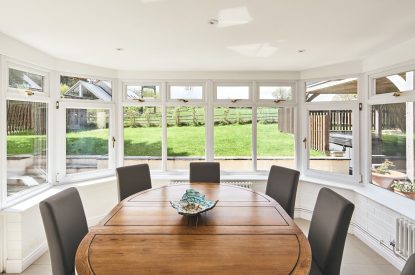The dining table at Steward's Cottage, Welsh Borders