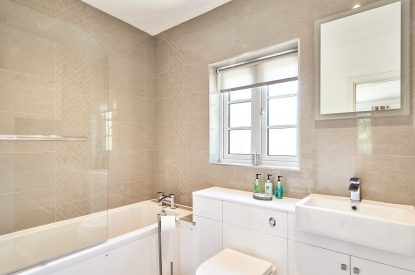 A bathroom at Steward's Cottage, Welsh Borders