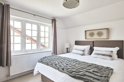 A double bedroom at Estate Lodge, Welsh Borders