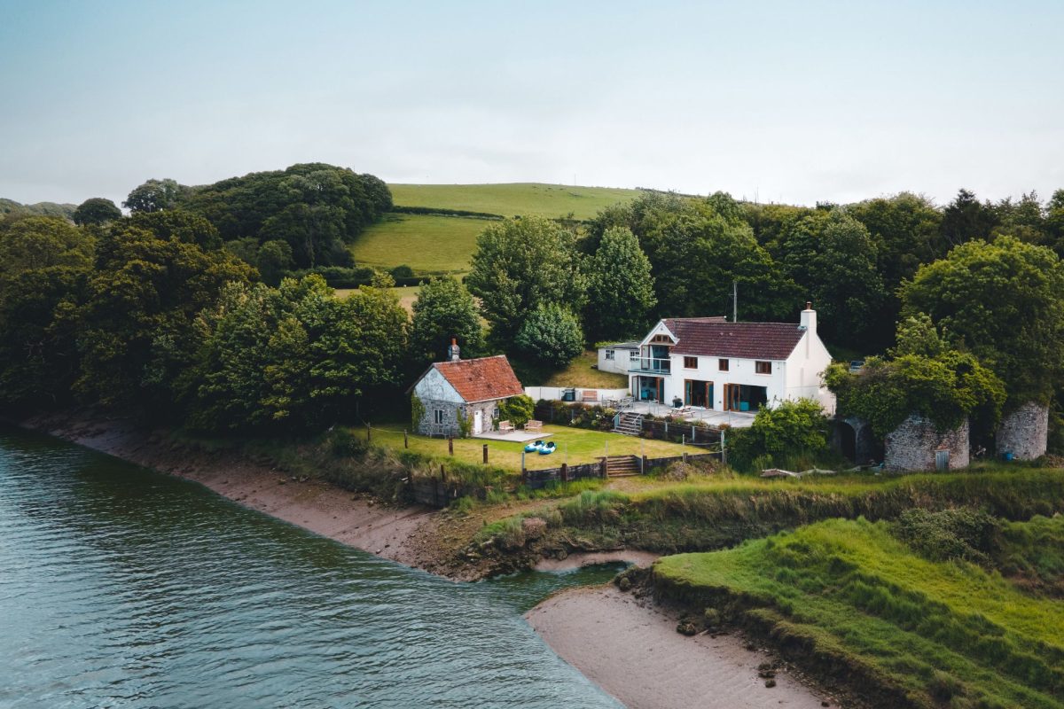 The exterior of Riverside Retreat, Devon
