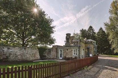 The side exterior of Osborne Lodge with a private garden in Herefordshire