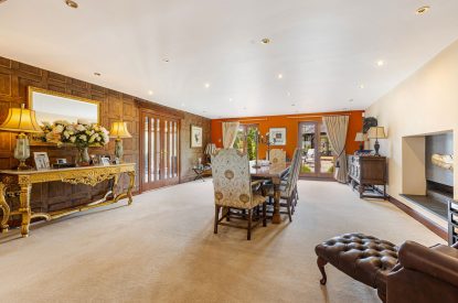 The dining room at Broadridge Manor, Devon