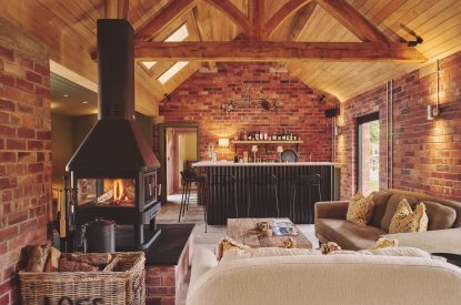 The entertaining space at Haymill Retreat, Powys