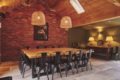 The entertaining space at Haymill Retreat, Powys
