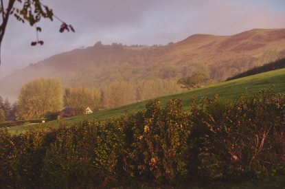 Countryside views at Haymill Retreat, Powys