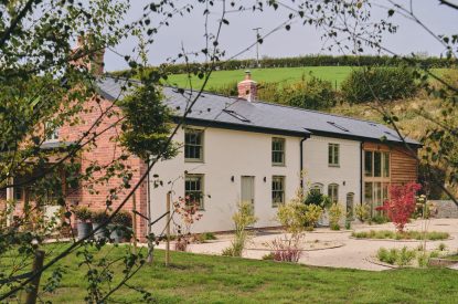 The exterior of Haymill Retreat, Powys